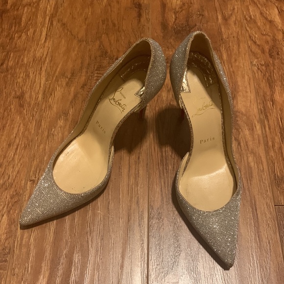 Christian Louboutin | Iriza 100mm | Glitter silver/gold Size 39.5 - Picture 5 of 14